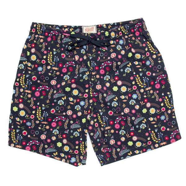 RSVLTS Flores De La Noche shorts Hybrid Shorts in Black — front view