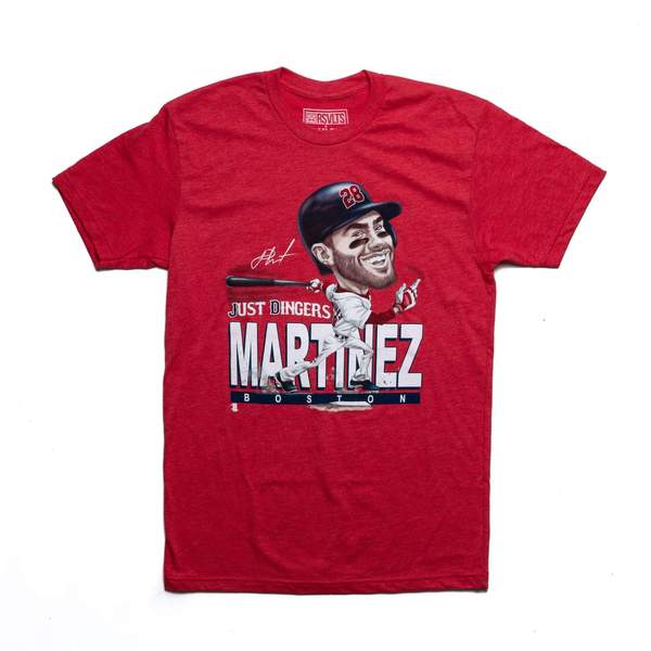 RSVLTS Just Dingers Crewneck Tee in Red — front view