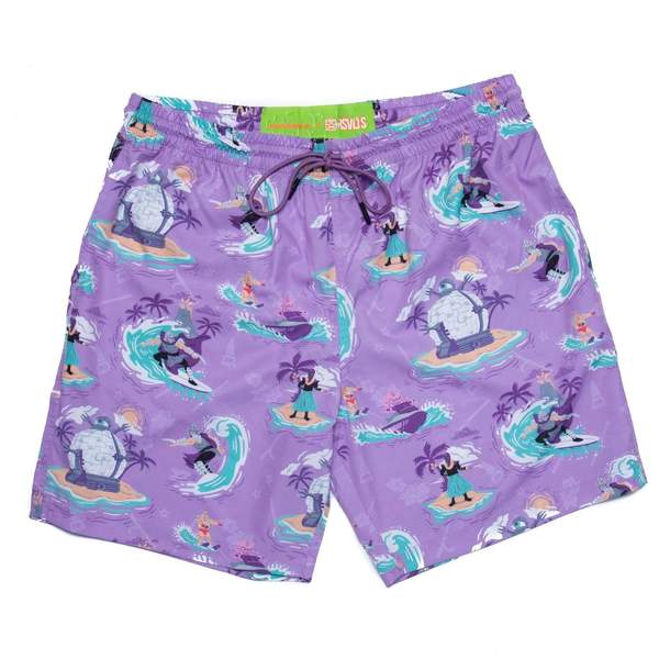 RSVLTS Shredder Shreds Swimwear in Purple — front view