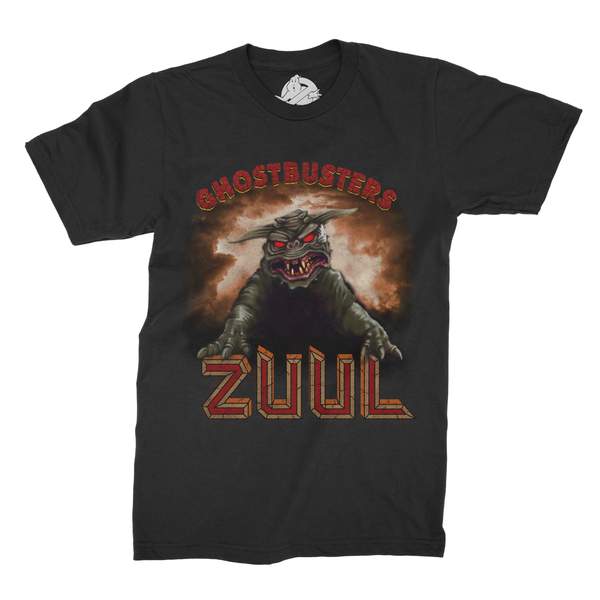 RSVLTS Zuul Crewneck Tee in Black — front view