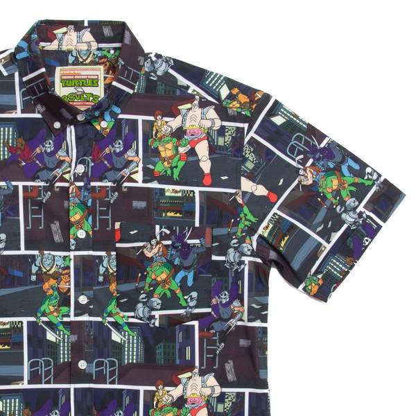 RSVLTS Give ‘Em Shell KUNUFLEX Short Sleeve Shirt in Purple — front view