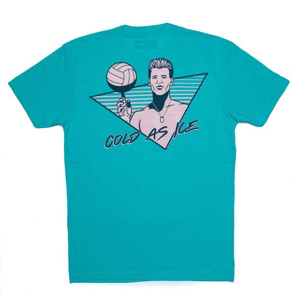 RSVLTS Sweet Setup, Iceman! Crewneck Tee in Blue — front view