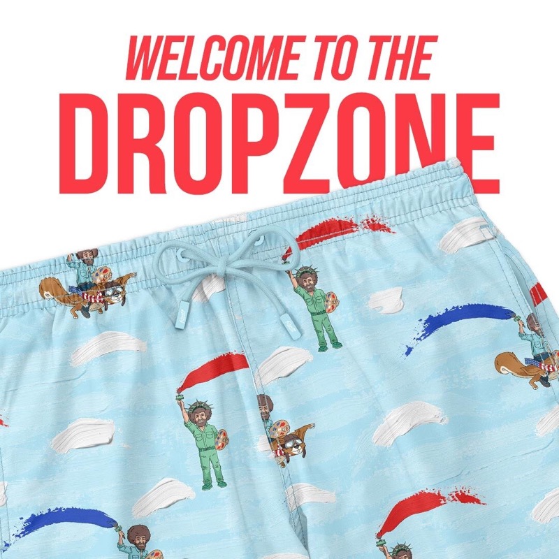 RSVLTS Paintriot Hybrid Shorts in Blue — front view