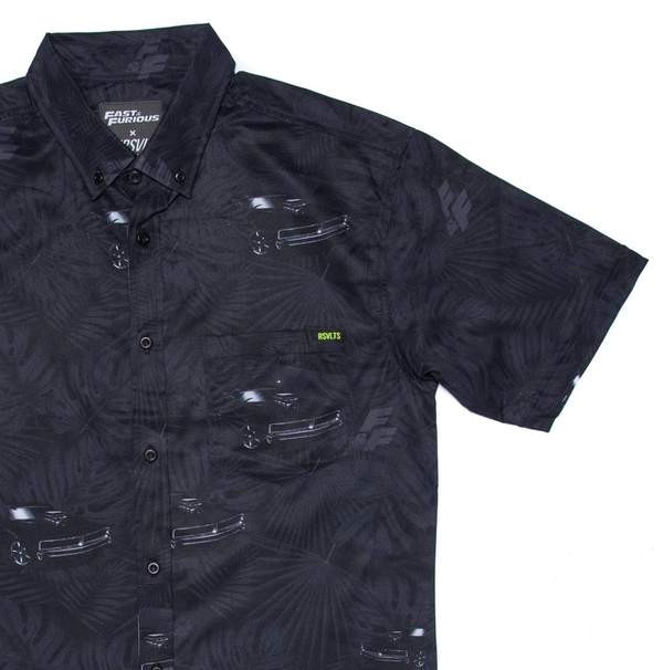 RSVLTS Winning’s Winning KUNUFLEX Short Sleeve Shirt in Black — front view