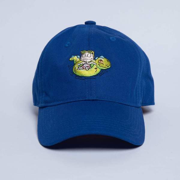 RSVLTS Tommy Tubes Strapback Hat in Blue — front view