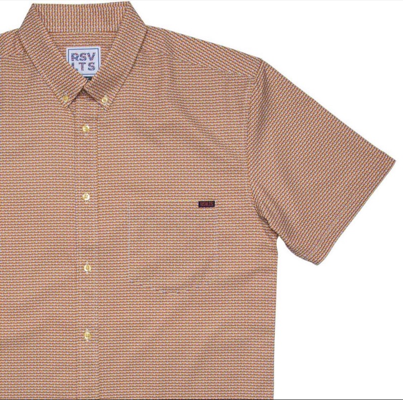 RSVLTS Lil Weenies KUNUFLEX Short Sleeve Shirt in Orange — front view