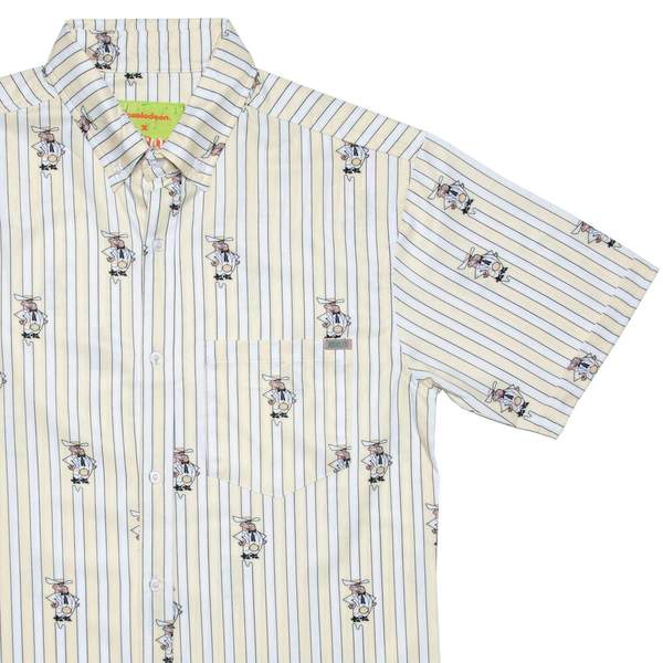 RSVLTS Dimma-darn! KUNUFLEX Short Sleeve Shirt in Yellow — front view