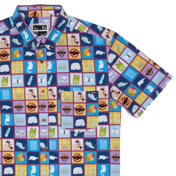 RSVLTS The Rabies Quilt KUNUFLEX Short Sleeve Shirt in Multicolor — front view
