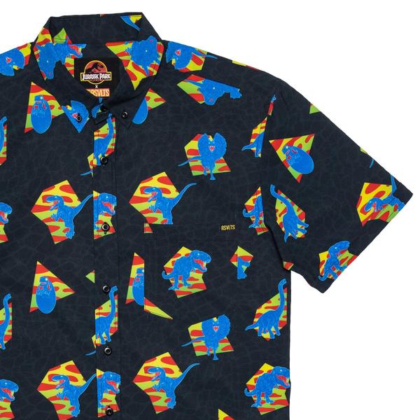 RSVLTS Retro 65 Million BC KUNUFLEX Short Sleeve Shirt in Black — front view