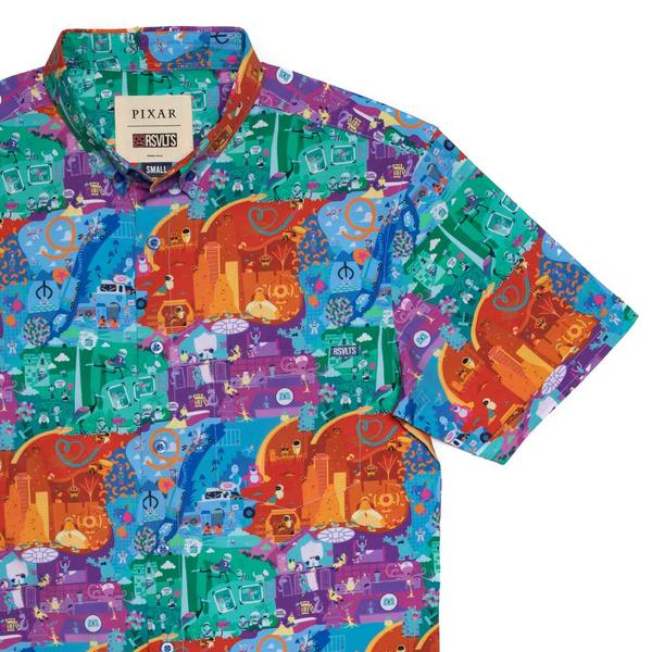RSVLTS Pixar Fest ’21 KUNUFLEX Short Sleeve Shirt in Multicolor — front view