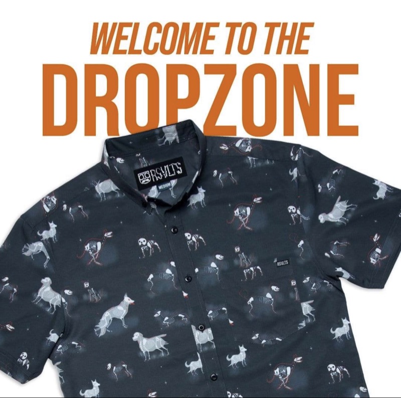 RSVLTS Good To The Bone KUNUFLEX Short Sleeve Shirt in Black — front view