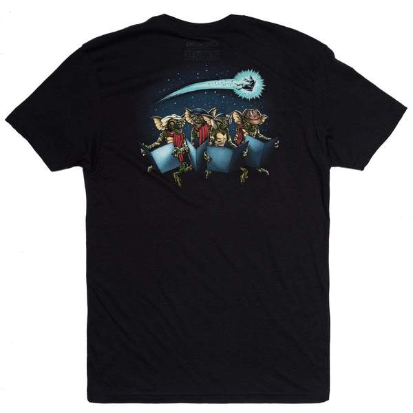 RSVLTS O Gremlin Night Crewneck Tee in Black — front view