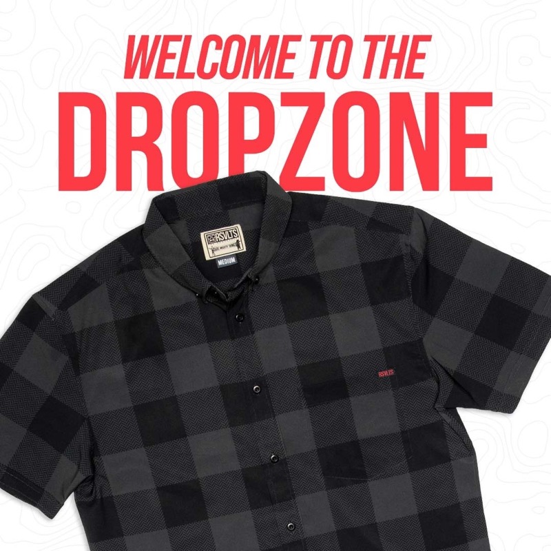 RSVLTS Buffalo Black KUNUFLEX Short Sleeve Shirt in Black — front view