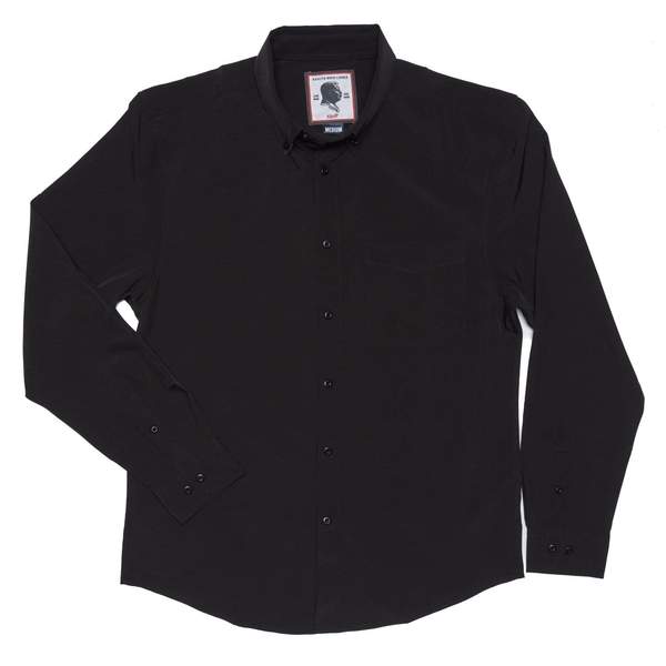 RSVLTS Good Looks Black long-sleeve shirt Long Sleeve Shirt in Black — front view