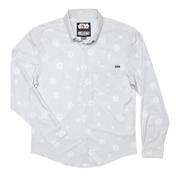 RSVLTS Happy Hothidays Long Sleeve Shirt in Gray — front view