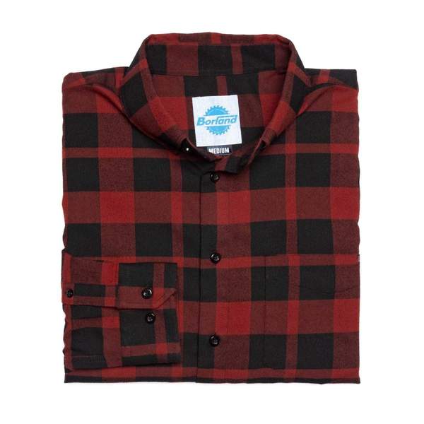 RSVLTS Hugh Lumberjackman BorlandFlex Long Sleeve Flannel in Red — front view