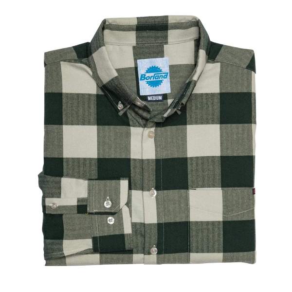 RSVLTS Plaidly Cooper BorlandFlex Long Sleeve Flannel in Gray — front view