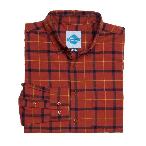 RSVLTS Elijah Woodsman BorlandFlex Long Sleeve Flannel in Red — front view
