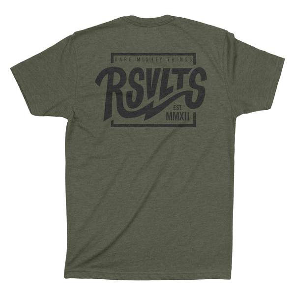 RSVLTS Bolt Box Crewneck Tee in Black — detail 3