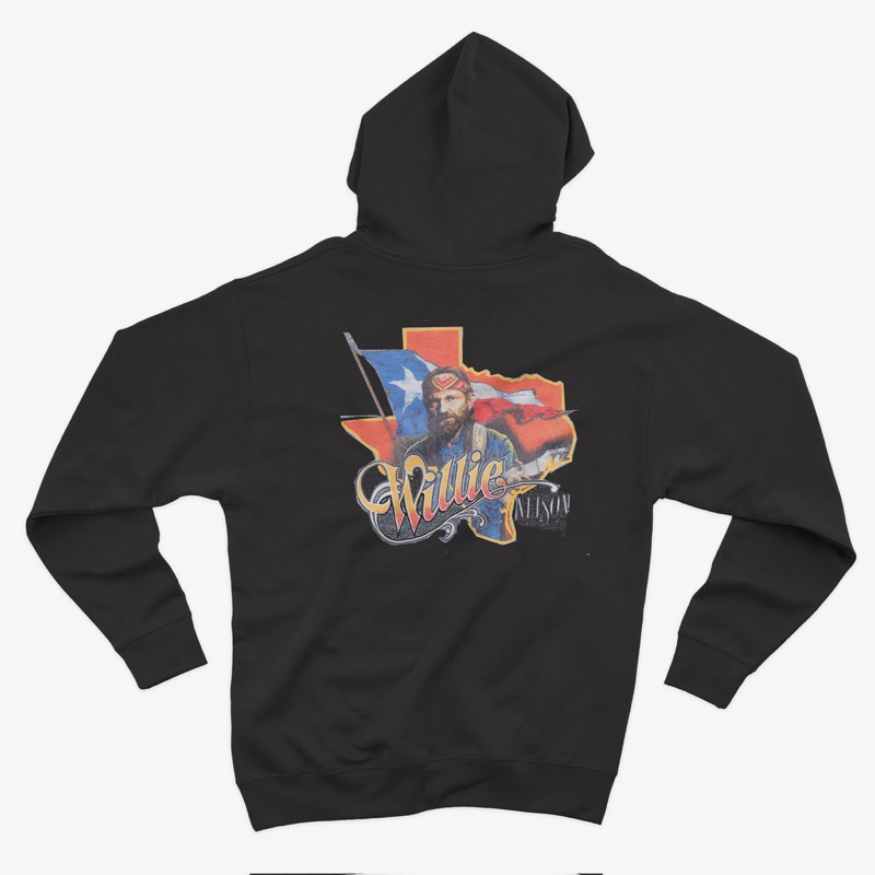 RSVLTS The Old Willie Performance Hoodie in Black — front view