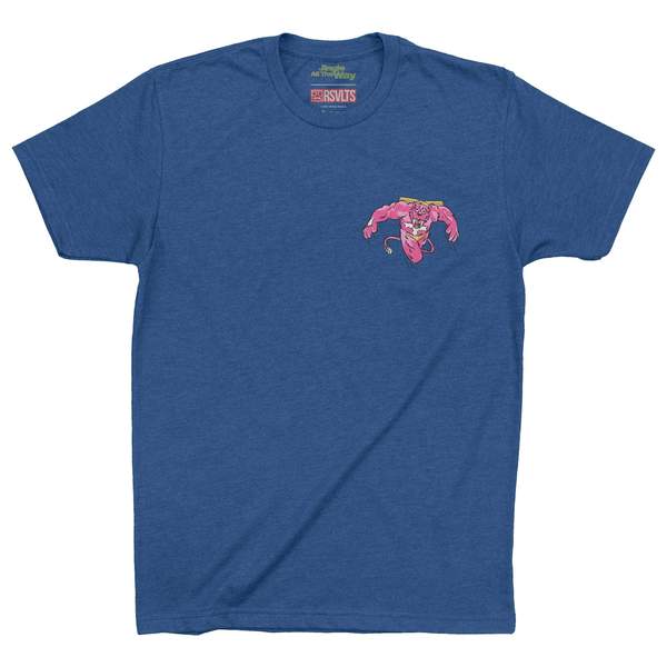 RSVLTS Nobody Likes Booster! Crewneck Tee in Royal — front view