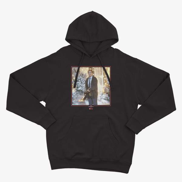 RSVLTS Uh oh, he’s got that crazy look in his eyes Performance Hoodie in Black — front view