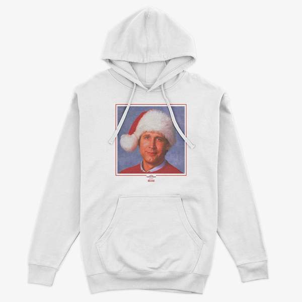 RSVLTS Uncle Clark, are you sure you ain’t Santy Claus? Performance Hoodie in White — front view