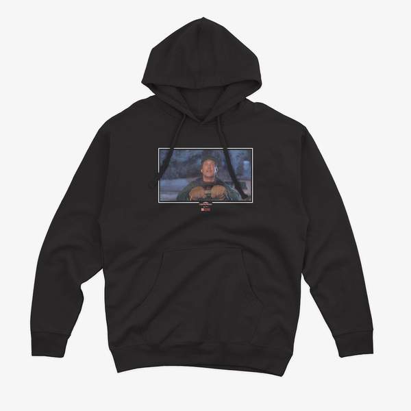 RSVLTS It’s a beaut, Clark. It’s a beaut. Performance Hoodie in Black — front view