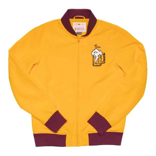 RSVLTS The Polinski Reversible Bomber Jacket in Yellow — front view