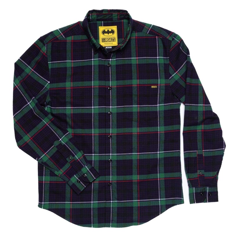 RSVLTS The Joker BorlandFlex Long Sleeve Flannel in Black — detail 2