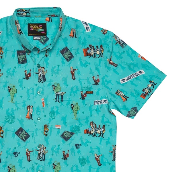 RSVLTS Enchantment Under The Sea KUNUFLEX Short Sleeve Shirt in Blue — front view