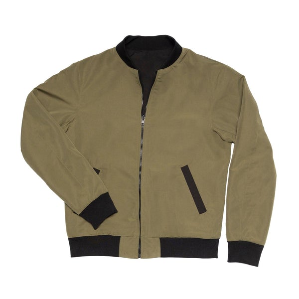 RSVLTS The Teddy Bomber reversible Reversible Bomber Jacket in Green — detail 2