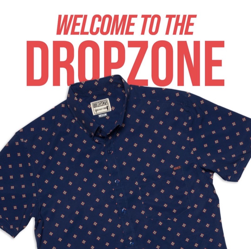 RSVLTS Kingsman KUNUFLEX Short Sleeve Shirt in Blue — front view