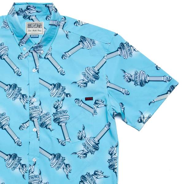 RSVLTS Pass The Torch KUNUFLEX Short Sleeve Shirt — front view