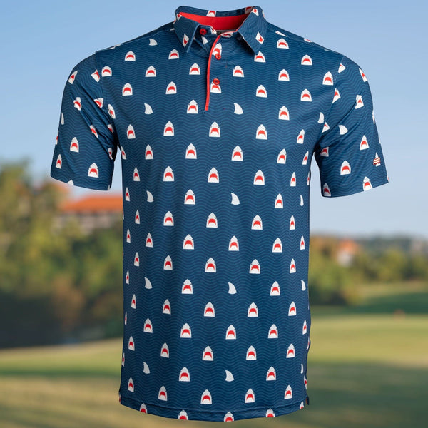 RSVLTS Chomp All-Day Polo in Blue — front view
