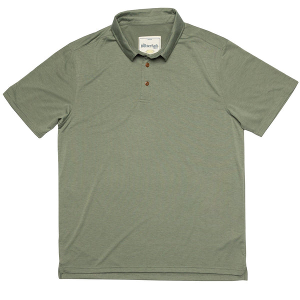 RSVLTS The ButterSoft All-Day Polo in Green — front view