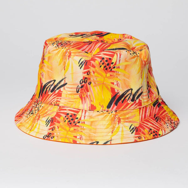 RSVLTS Blood L’Orange Bucket Hat in Orange — front view
