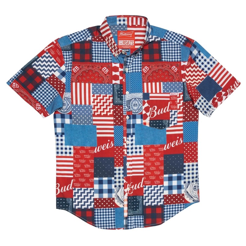 RSVLTS Bud-dana KUNUFLEX Short Sleeve Shirt in Multicolor — front view
