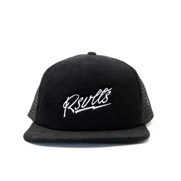 RSVLTS RSVLTS Dare Mighty Things script cord Cap in Black — front view