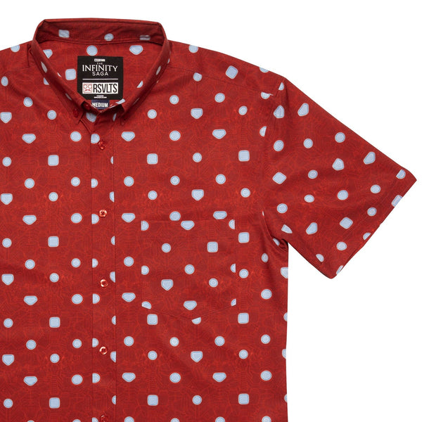 RSVLTS Arc Reactor KUNUFLEX Short Sleeve Shirt in Red — front view