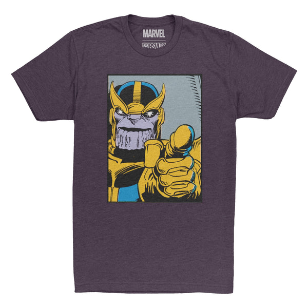 RSVLTS Thanos Wants You Crewneck Tee in Purple — front view