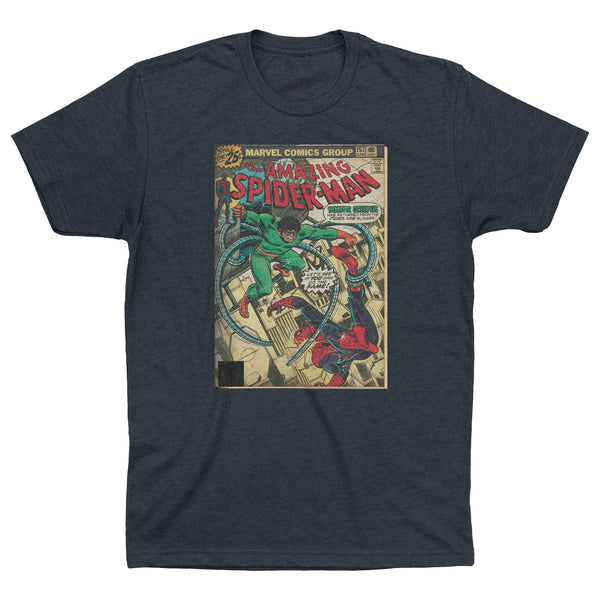 RSVLTS Amazing Spider-Man #157: The Ghost That Haunted Octopus! Crewneck Tee in Blue — front view