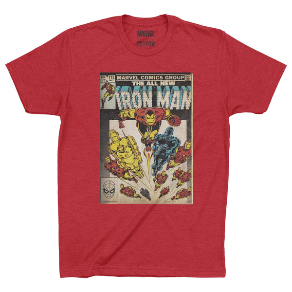 RSVLTS Iron Man #174: Armor Chase Crewneck Tee in Red — front view