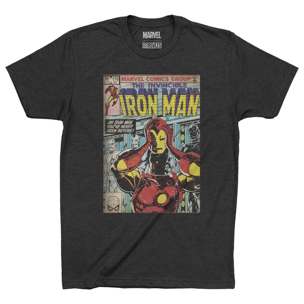 RSVLTS Iron Man #170: And Who Shall Clothe Himself In Iron? Crewneck Tee in Blue — detail 2