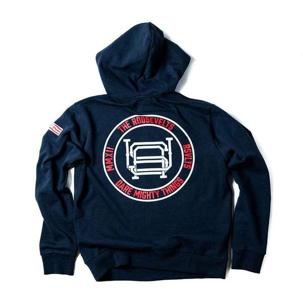 RSVLTS Dare Mighty Things Performance Hoodie in Blue — detail 2