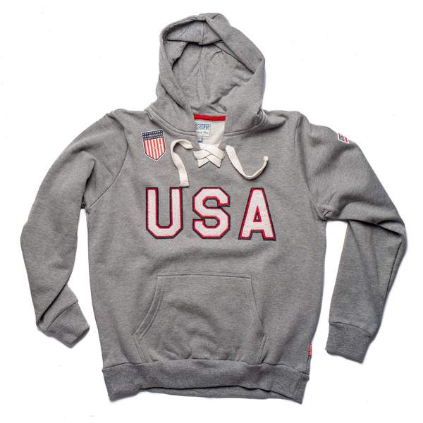 RSVLTS The All-American Performance Hoodie in Gray — front view