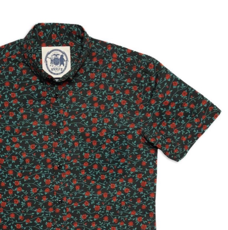 RSVLTS Game of Thorns KUNUFLEX Short Sleeve Shirt in Black — front view