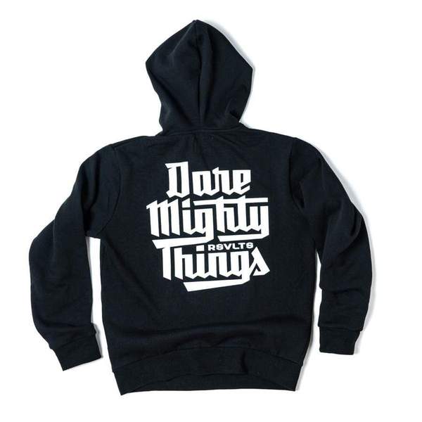 RSVLTS Gnarly Davidson Performance Hoodie in Black — front view