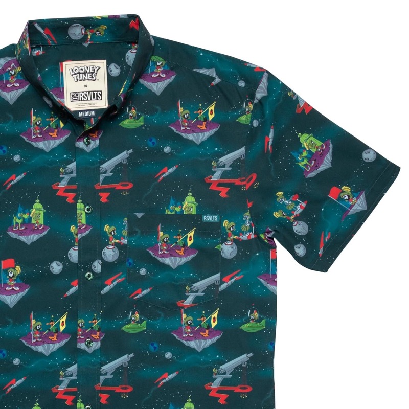 RSVLTS The 3rd Dimension KUNUFLEX Short Sleeve Shirt in Green — detail 2