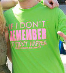 RSVLTS 7th Annual Hoboken Pub Crawl Crewneck Tee in Green — detail 2